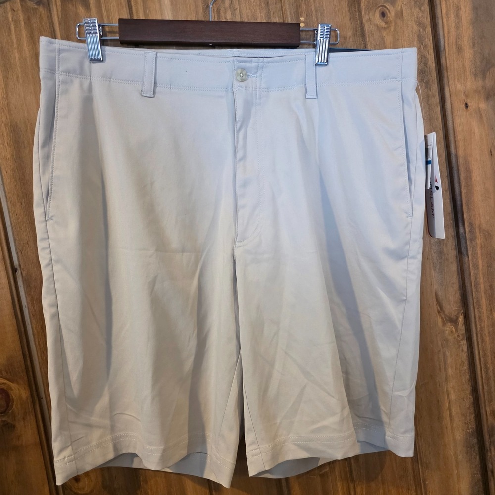 Grand Slam Athletic Shorts Mens‎ 36 Silver Lining Stretch Performance Golf NWT